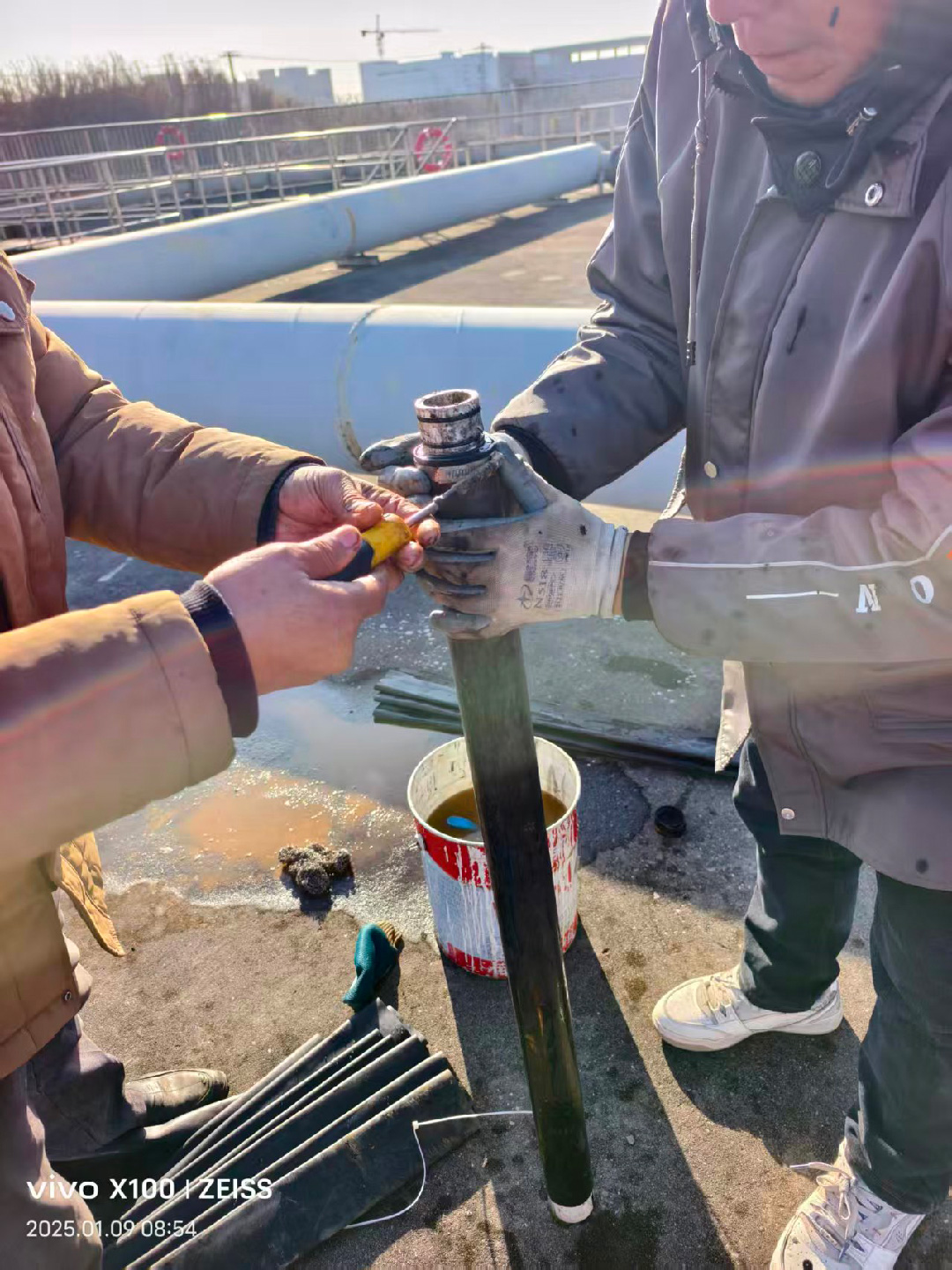 污水处理厂曝气管维修